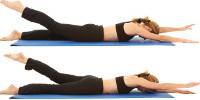Ejercicio para tonificar gluteos llamado levantamiento de pierna