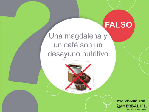 Una magdalena y un cafe no son un desayuno nutritivo